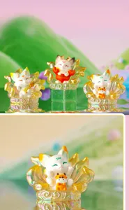Detailansicht der niedlichen Neunschwänzigen Fuchsfigur aus der Sternzeichen-Kollektion
