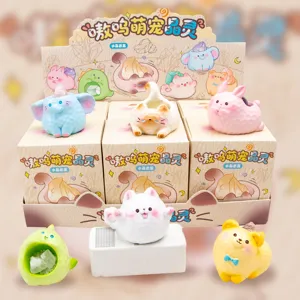 Collection de figurines d'animaux en résine avec cristaux en boîte aveugle
