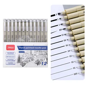 Professional Fineliner Pen Set Black Waterproof Micron Pens For Drawing Sketching Art Writing Office School Supplies