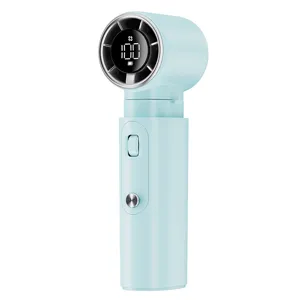 Portable handheld mini fan with digital display USB rechargeable portable cooling fan