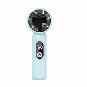 Tragbarer Hand-Miniventilator USB wiederaufladbarer Tischventilator mit Digitalanzeige