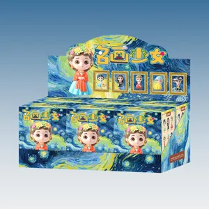 Set di figure blind box in resina a tema Famous Painting Girls per decorazione artistica