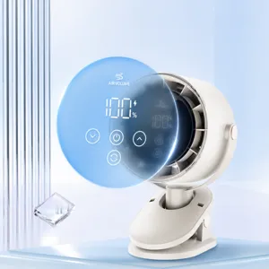 Mini Ventilatore da Tavolo a Clip Portatile USB Ricaricabile Piccolo Ventilatore Personale da Scrivania Con 100 Velocità Display Digitale Per Ufficio Casa