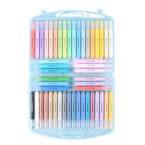 48 colors acrylic marker pens set water-based art markers with portable storage case for kids