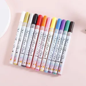 Σετ 12 ακρυλικά στυλό nail art, μαρκαδόροι ζωγραφικής βάσης νερού για νύχια.
