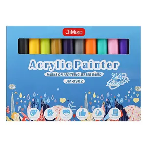Acrylic Paint Pens Marker Set Waterproof Quick Drying Multi Surface Coloring Pens For Rock Painting DIY Craft Art Supplies
