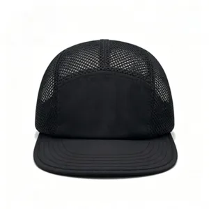 Unisex 5-Panel Mesh Baseball Cap Breathable Workwear Style Trucker Hat For Summer Outdoor Camping Sports Sun Protection