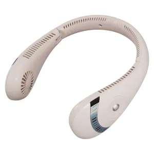 Ventilatore da collo portatile senza pale con display digitale LED e ricarica USB