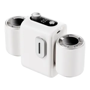 Portable waist fan dual cylinder USB mini cooling fan outdoor camping white new design gadget
