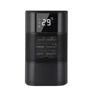 Mini desktop space heater, ceramic fast heating electric fan heater for indoor room use.