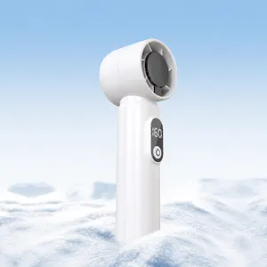 Mini Handheld Ventilator Tragbar USB Wiederaufladbar Digitale Anzeige Kleine Kühlventilator Für Outdoor Büro Reisen