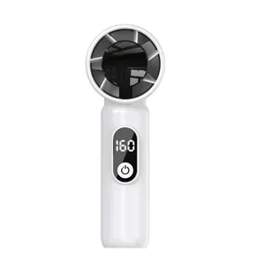 Tragbarer Handheld Mini Ventilator mit digitaler Anzeige USB Akku Tischventilator neu