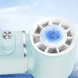 Handheld cooling fan portable USB rechargeable mini fan with ice cooling tech for summer.