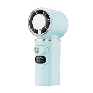 Handheld cooling mini fan portable USB rechargeable desktop fan with 100 adjustable speeds.