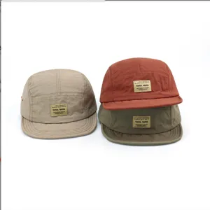 Retro 5 Panel Short Brim Baseball Cap Unisex Quick Dry Polyester Adjustable Sport Trucker Hat Outdoor Casual Sun Hat