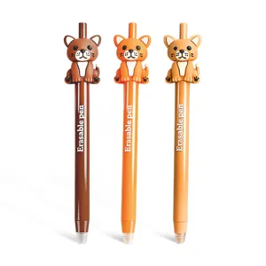 Joli ensemble de stylo geleffaçable d'animal 0.5mm stylo à bille poussoir pour papeterie de bureau