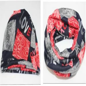 Unisex-Beanie-Mütze und passendes Schlauchschal-Set aus Kaschmir-Imitat mit Love-Aufdruck