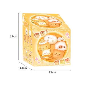 Detailed dimensions of 17x13x13cm for convenience store snack themed fridge magnets packaging