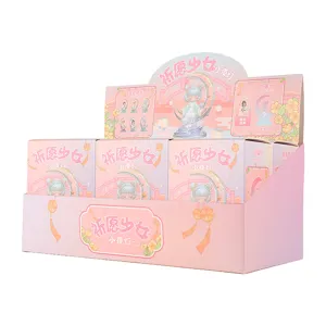 Coffret de veilleuses surprises Wishing Girl rose pour décoration de chambre esthétique