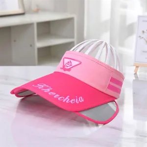 Rosafarbener Sonnenhut für Damen mit breiter Krempe und UV-Schutz für Outdoor