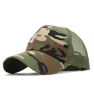 Casquette de baseball en maille camouflage respirante pour protection solaire été