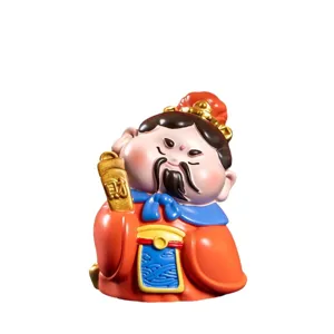 Simpatica statuetta in resina del Dio della Ricchezza per cruscotto auto e decoro scrivania