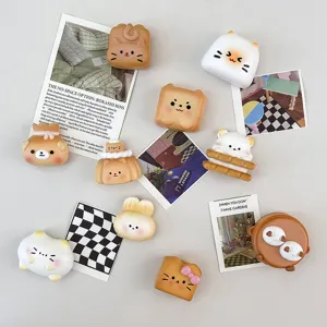 Cartoon Resin Fridge Magnets Cute Convenience Store Snack Animal Mengli Magnetic Resin Ornaments For Home Decoration Gift Blind Bag