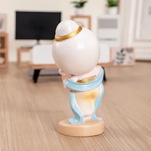 Achteraanzicht van een creatief Dunhuang-stijl meisjesbeeldje voor huisdecoratie