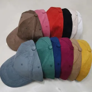 Japanischer Stil Einfarbig Wildlederimitat Baseballkappe Für Herren Damen Minimalistisch Streetwear Verstellbarer Sonnenhut Frühling Herbst