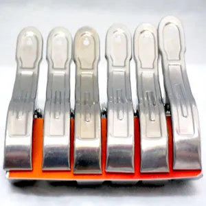 Edelstahl wäscheklammern winddichte bettdecken klammern metall wäscheklammer 6 stück set