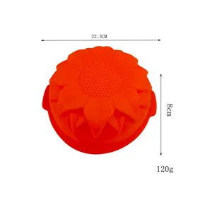 Grande stampo per torta in silicone girasole diametro 22,3 cm per cottura fai da te chiffon.