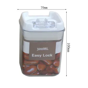 Bocal de conservation hermétique de 300 ml pour céréales et snacks, 70x100mm