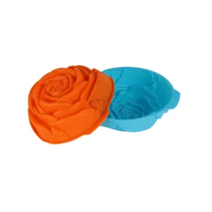 Grande stampo per torta in silicone a rosa flessibile teglia da forno resistente al calore DIY