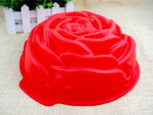 Grande stampo per torta in silicone rosa rosso per dolci fai da te torta dettaglio