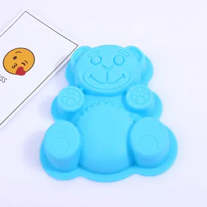 Stampo per torta in silicone orsetto per cucina DIY, carino utensile da forno.