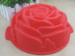 Grande stampo per torta in silicone rosa rosso per cottura di torte di compleanno fai da te resistente