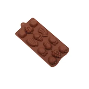 Stampo in Silicone Marrone Forma di Frutta DIY Cottura Cioccolato Fondente Strumento