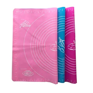 Grande tappetino da forno in silicone con scale di misura, tappeto antiaderente per pasta.