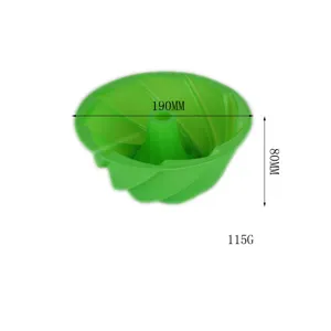 Stampo per torta in silicone verde a spirale, diametro 190mm e altezza 80mm misura