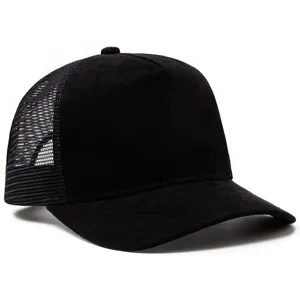 Wildleder Five Panel Trucker Hat Herren Damen Atmungsaktive Mesh Baseballkappe Gebogene Krempe Bestickte Snapback Hip Hop Sonnenschutz Kappe