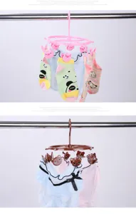 Süßer Cartoon Plastik Kleiderständer mit Tierklammern zum Trocknen von Socken und Babyschuhen
