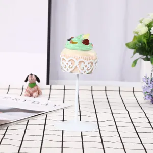 European style white iron cupcake stand detailed view, perfect for wedding dessert table decor.