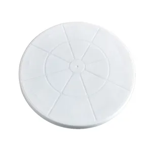 White plastic round cake turntable manual rotating DIY baking decorating tool stand pastry plate