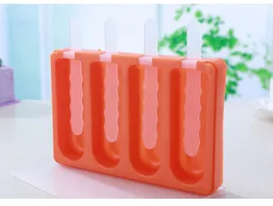 Molde de silicona DIY para helados 4 cavidades fabricante casero cocina detalle