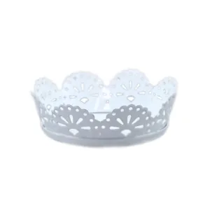 White iron hollow crown cake stand European style wedding dessert table decorative tray holder