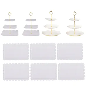 Support de dessert étagère en plastique européen plateau de thé de l'après-midi décoration.