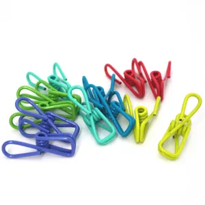 Set di mollette colorate in filo di acciaio inox per bucato e chiusura sacchetti.