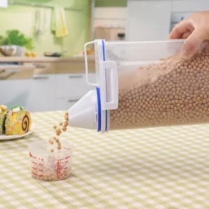 Contenedor de almacenamiento de grano portatil estilo japones dispensador arroz taza