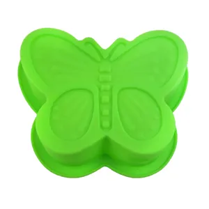 Detalle de molde de mariposa de silicio, herramienta de horneado flexible resistente a altas temp.
