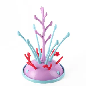 Escurridor de biberones diseño de árbol multifuncional soporte de secado para bebé